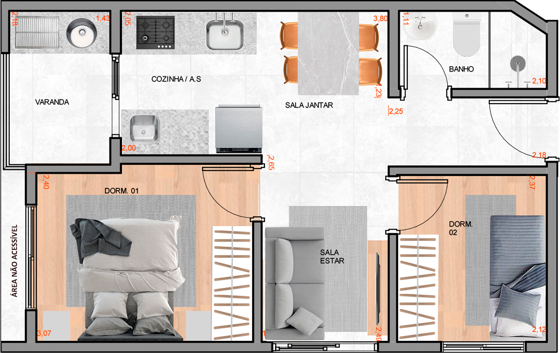 Planta 5˚ ao 11˚ pav